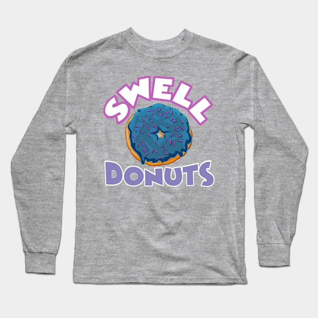 Swell Donuts (Blue) Long Sleeve T-Shirt by Teaselbone